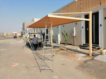 تركيب مظلات الشد الإنشائي : مواصفات مظلات الشد الإنشائي أجود الخامات بمواصفات عالمية